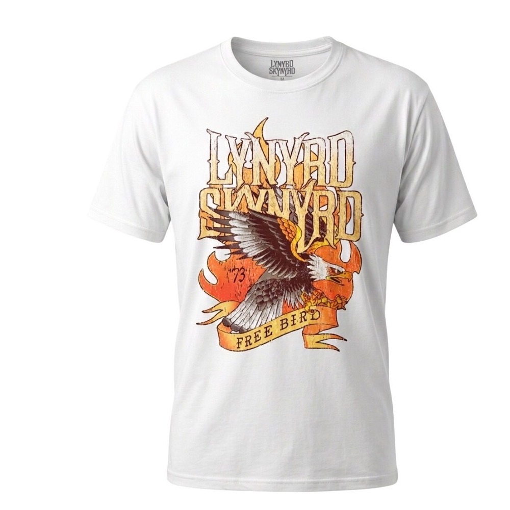 The Vinyl Icons Lynyrd Skynyrd Graphic Tee Women Size 2X White Rock Band